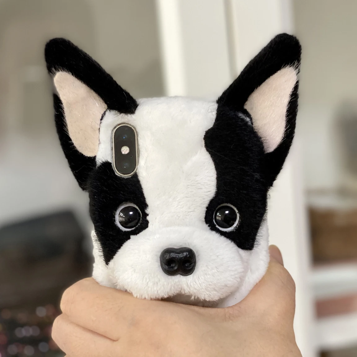 

[Bumeng】французская Боевая собака ручной работы милый плюшевый полный чехол для телефона для iPhone 13promax 12