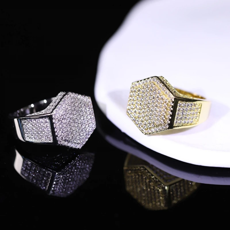 

Jewelry For Women Fine Zircon Bling Vintage Ring Luxury Gold Silver Colour Prevalent Rings