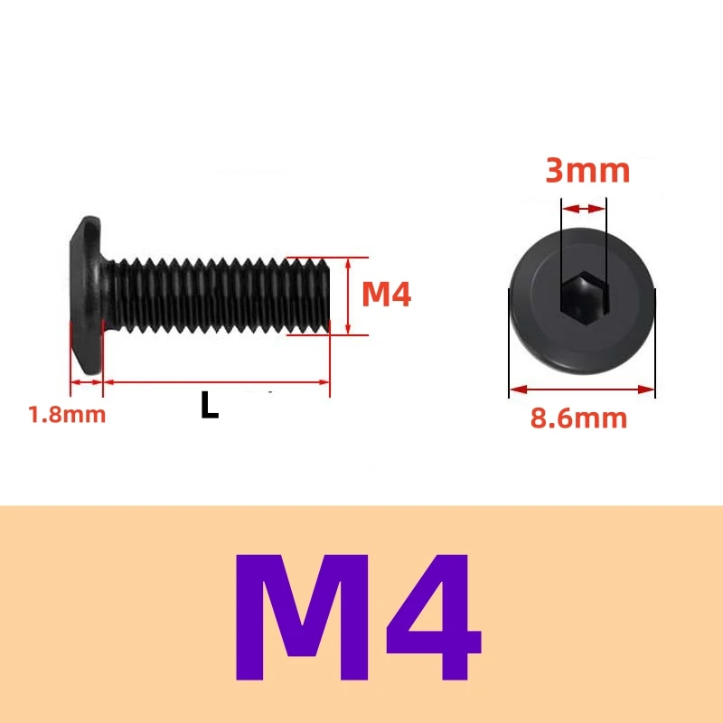 

Винты с шестигранной головкой SS A2 черные M4 M5 M6 из нержавеющей стали 304 для мебели
