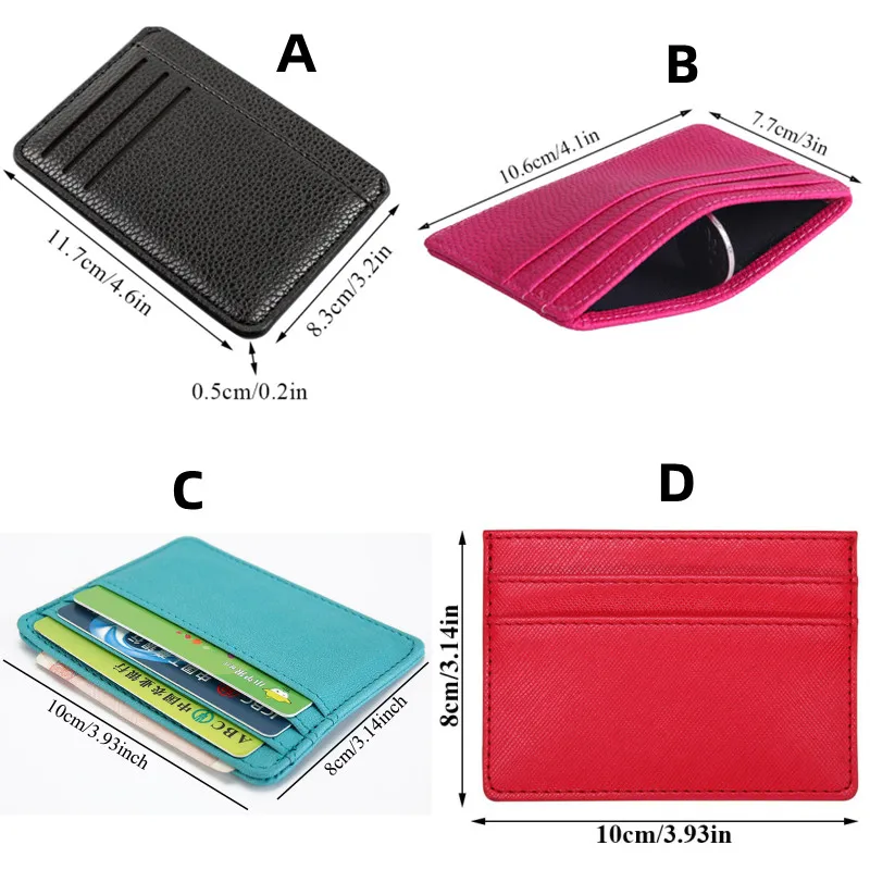 Женский ультратонкий кожаный чехол для кредитных карт |