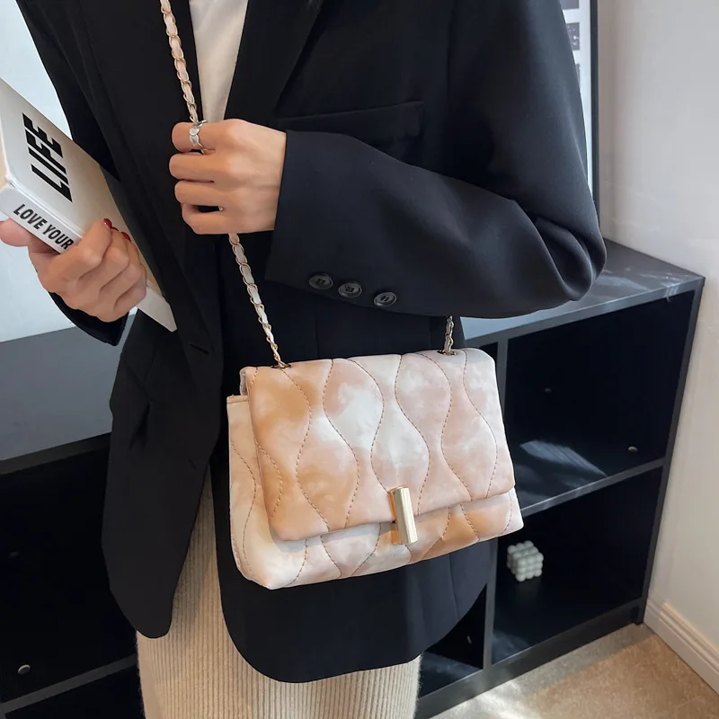 Trend New Fashion Shoulder Bag Simple Retro Leisure Chain Design Handbag for Women Texture Female Crossbody Small Square Bags