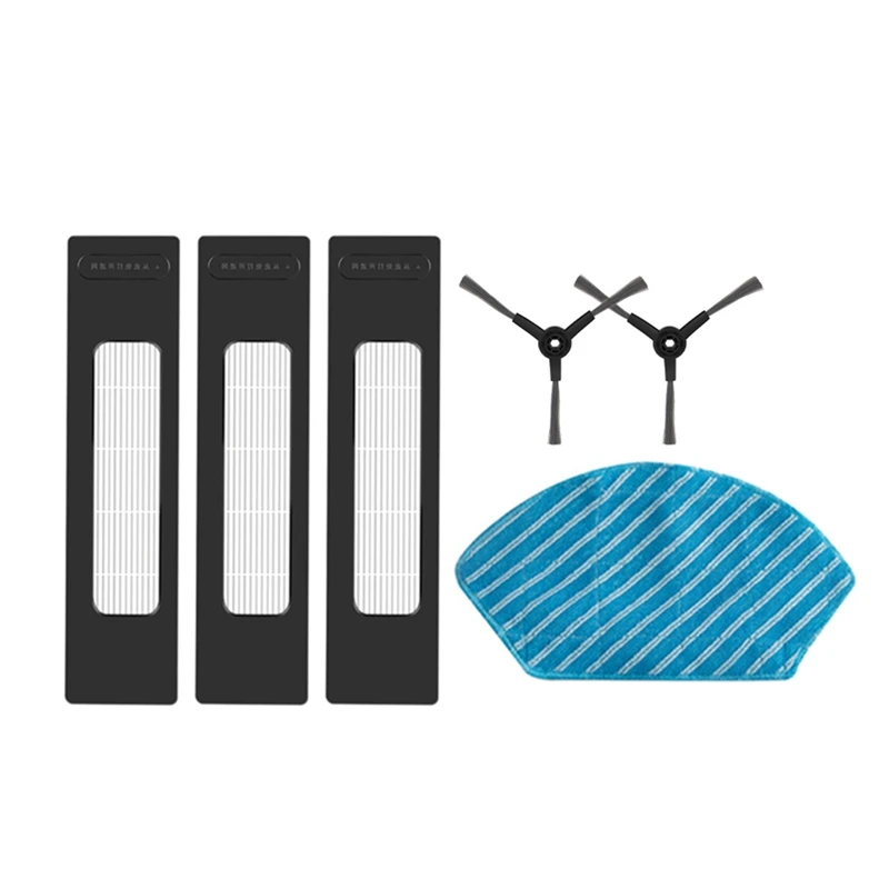 

6Pcs Side Brush HEPA Filter Mop Cloth For Midea M7 M71CN I10 Robot Vacuum Cleaner Washable Replacement Accessories
