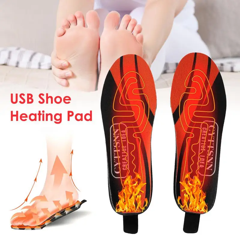 

USB Heated Shoe Insoles Electric Foot feet Warming Pad Feet Warmer Sock Thermal Pad Mat Winter Outdoor Camping Heating Insole