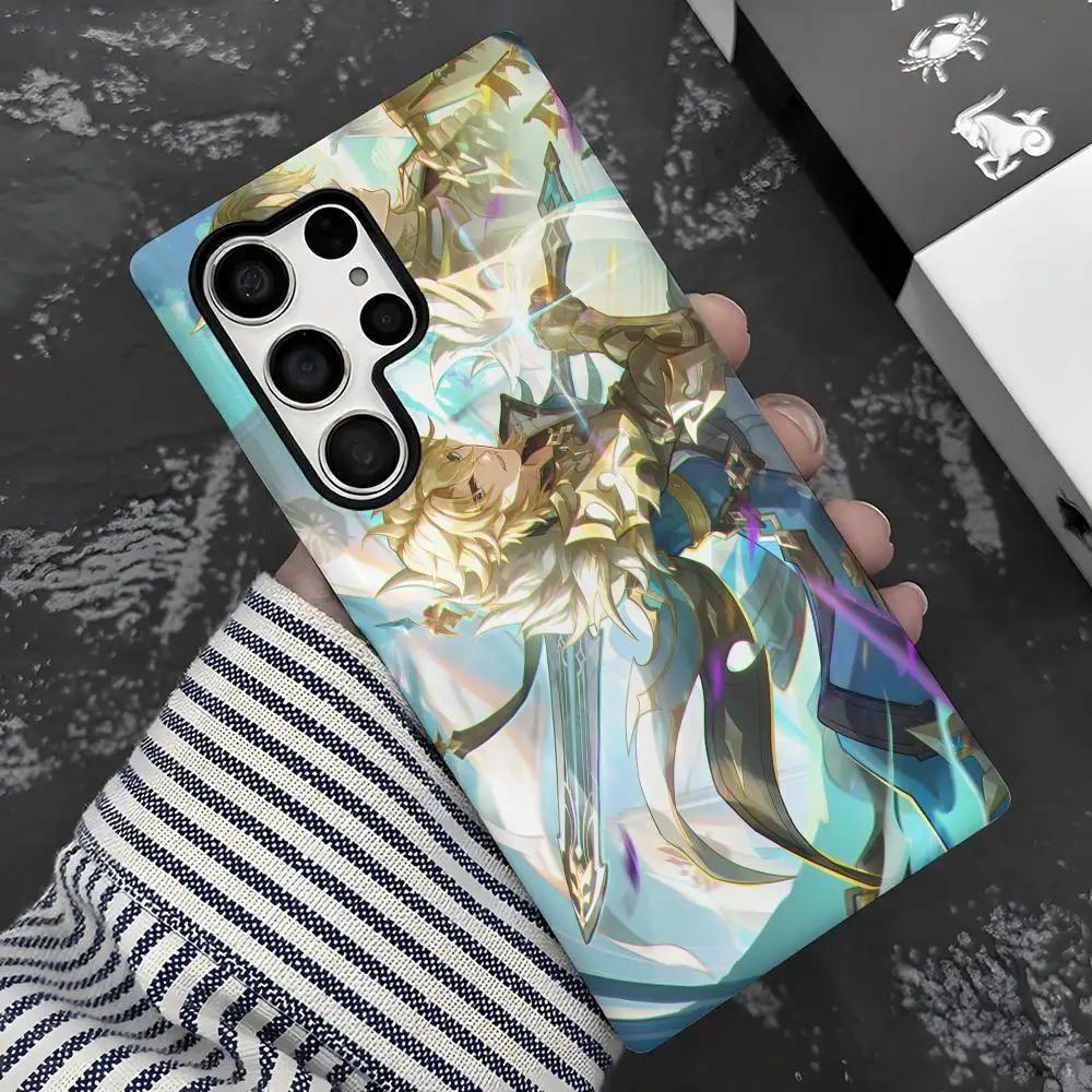 Фото Чехол для телефона Genshin Impact Varka для Samsung Galaxy S25 S24 S23 S22 S21 Plus Ultra, глянцевый, 2-в-1 №3