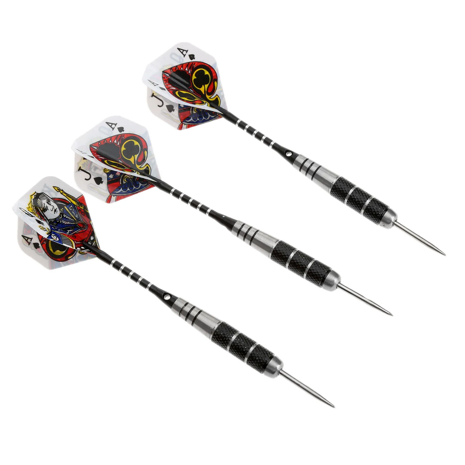 

3 Pcs/set 22g Steel Needle Tip Professional Darts With Stainless Steel Barrel & Aluminium Shafts & Nice Q K A Poker Dart Flights