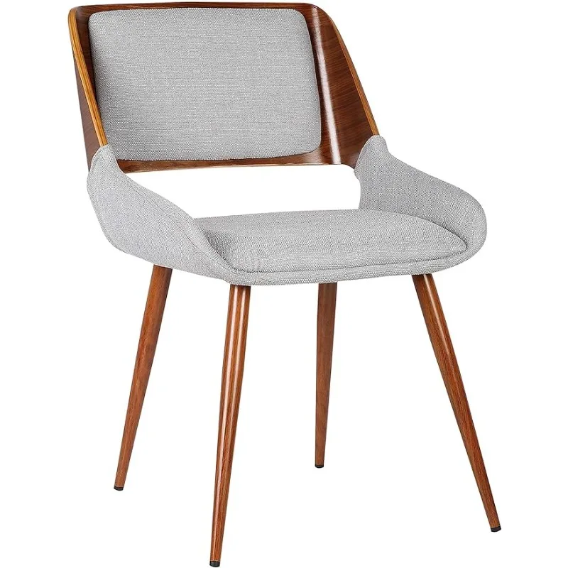 

Обеденное кресло с изображением панды из серой ткани и ореховой древесины 25D x 20W x 31H