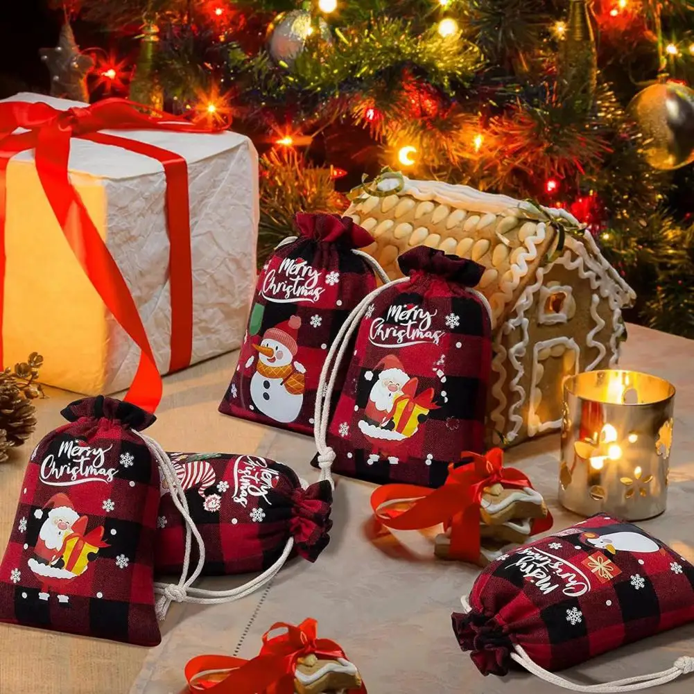 

Festival Prop Fine Workmanship Xmas Candy Cookie Biscuit Present Bag Festival Supplies