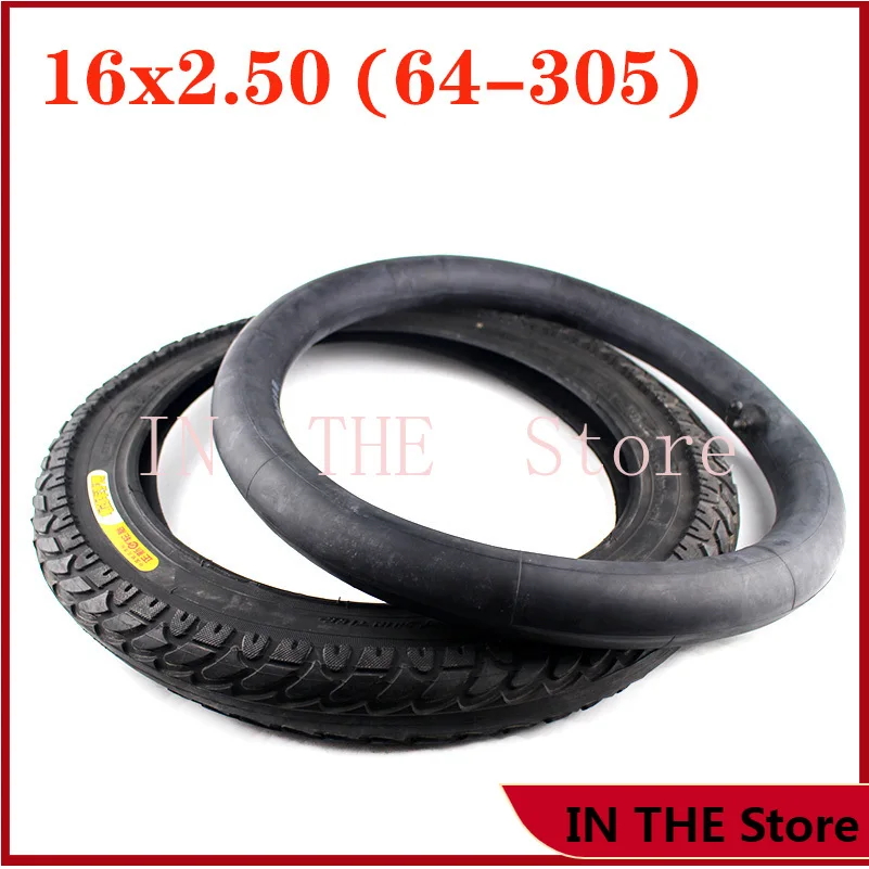 16x2.50 64-305 inner outer tire fits Electric bike Boy's bik