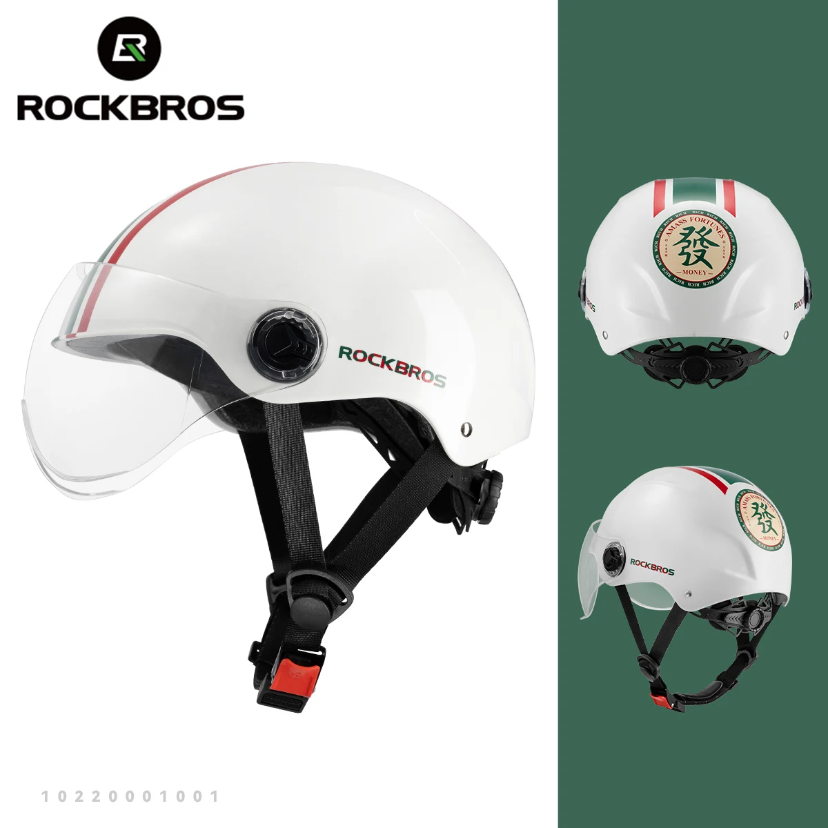 

ROCKBROS Scooter Helmet Integrally-Molded Electric Bicycle Helmet Sports Motor Riding Bike Helmet Ultralight Cycling Safe Hat