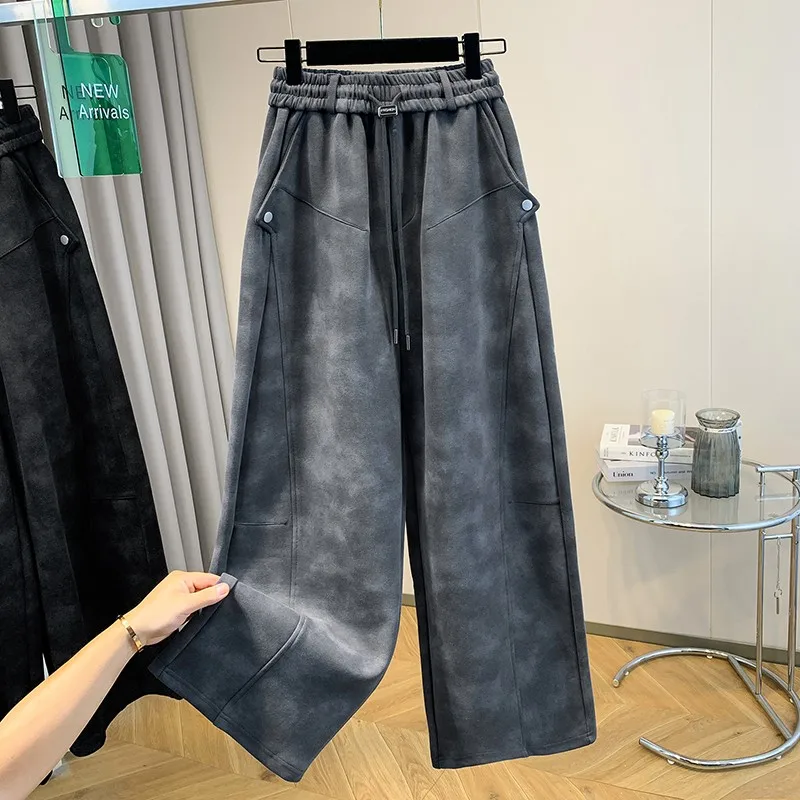 Весенне-осенние женские лоскутные брюки до щиколотки повседневные свободные