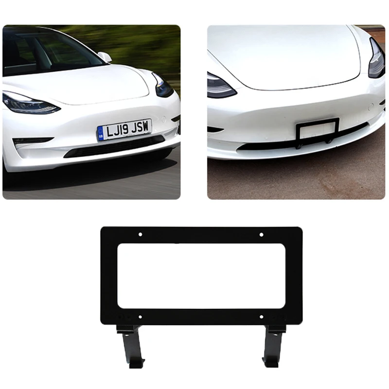

License Plate Frame for Tesla Model 3/Y 2017-2021 Modification Free Perforation Panel American License Plate Mounting Holder