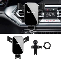 gravity auto phone holder car air vent clip mount mobile phone holder for honda civic 10th 8th type r 2012 2018 2020 accessories