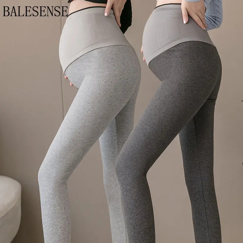 

Хлопковые леггинсы для беременных женщин Одежда для мам с высокой талией для поддержки живота облегающие брюки для беременных Весна 2022