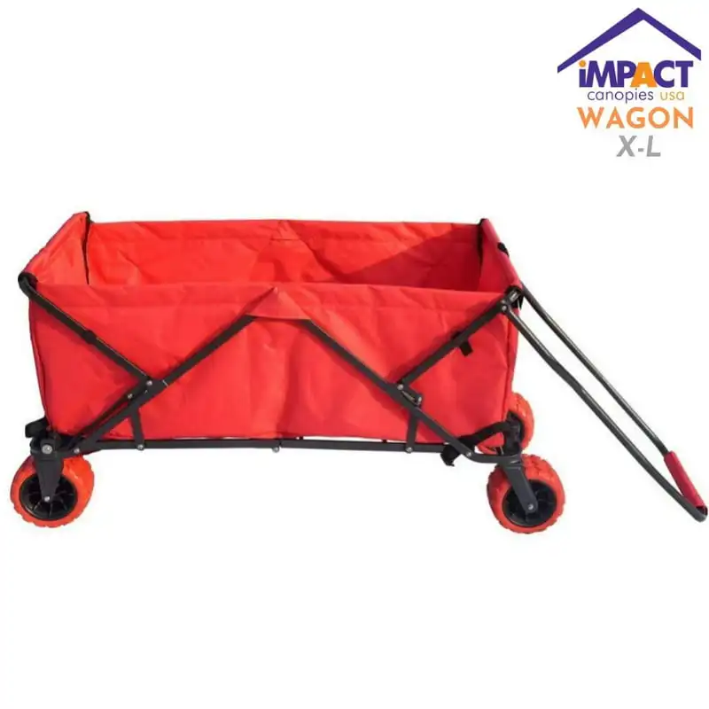 

Folding Utility Wagon, Collapsible, All Wagon, Extra Large, Red