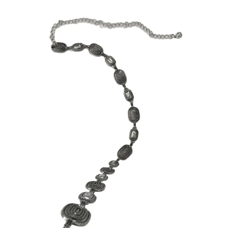 

Женский обтягивающий пояс в этническом стиле с цепочкой на талию