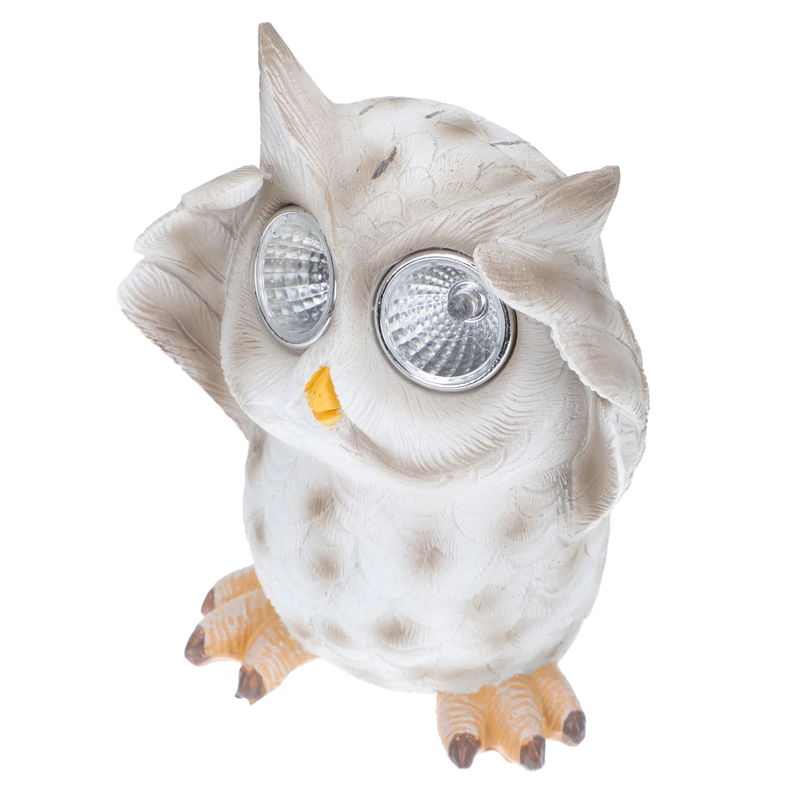 

1pc Exquisite Owl Ornament Resin Craft Owl Modeling Decor Solar Lamp Decor