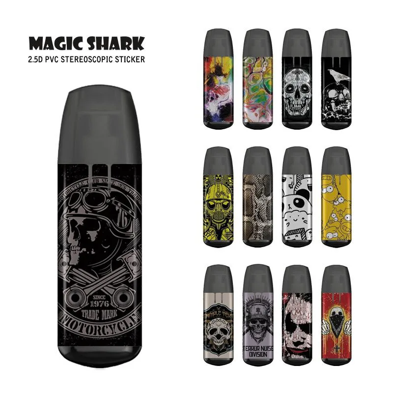 

Ultra Thin Stereo Skull Painting Joker Cool Full Wrap Tape Sticker Cover Case Film for JUSTFOG MINIFIT