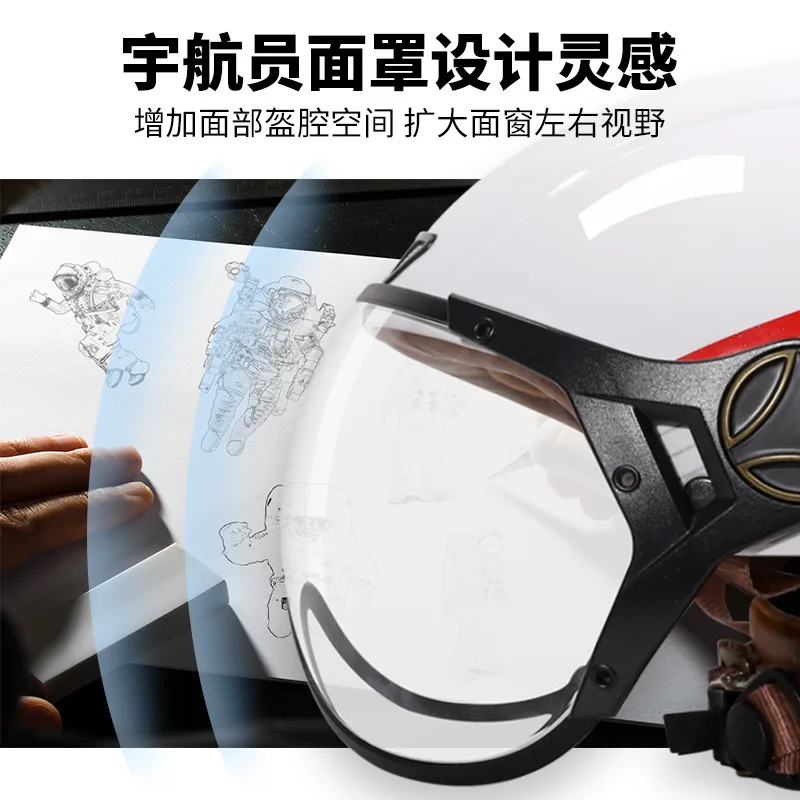 2022 Seasons Personality Retro Electric Scooter Motorcycle Helmet Vintage Comfortable Breathable Half Helmet for Men and Women enlarge