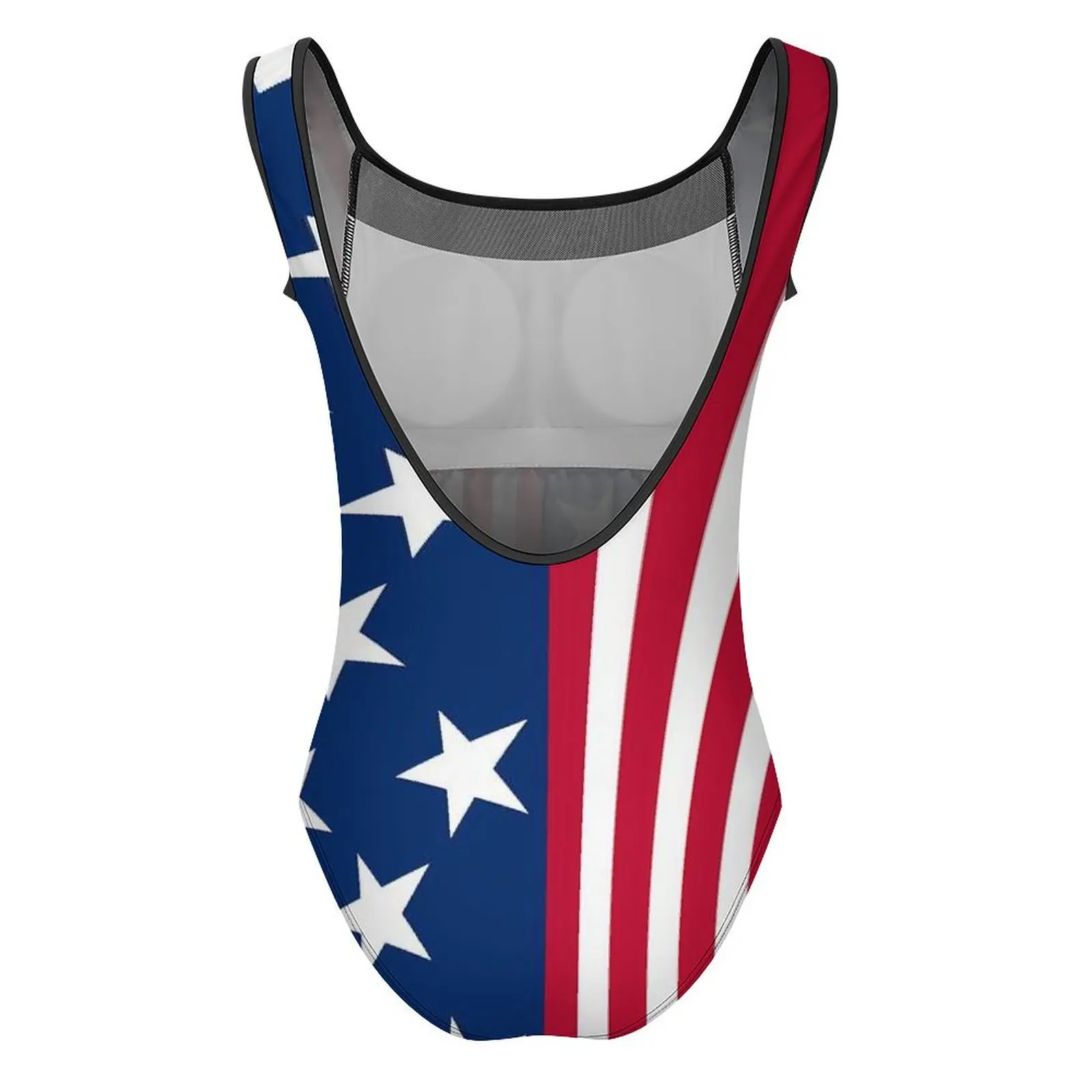 США купальник с принтом флага американские звезды и полосы Купальники цельные