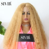 sivir synthetic wig lace wigs for women 26 dark root blonde brown long wavy ombre heat resistant culry wave hair