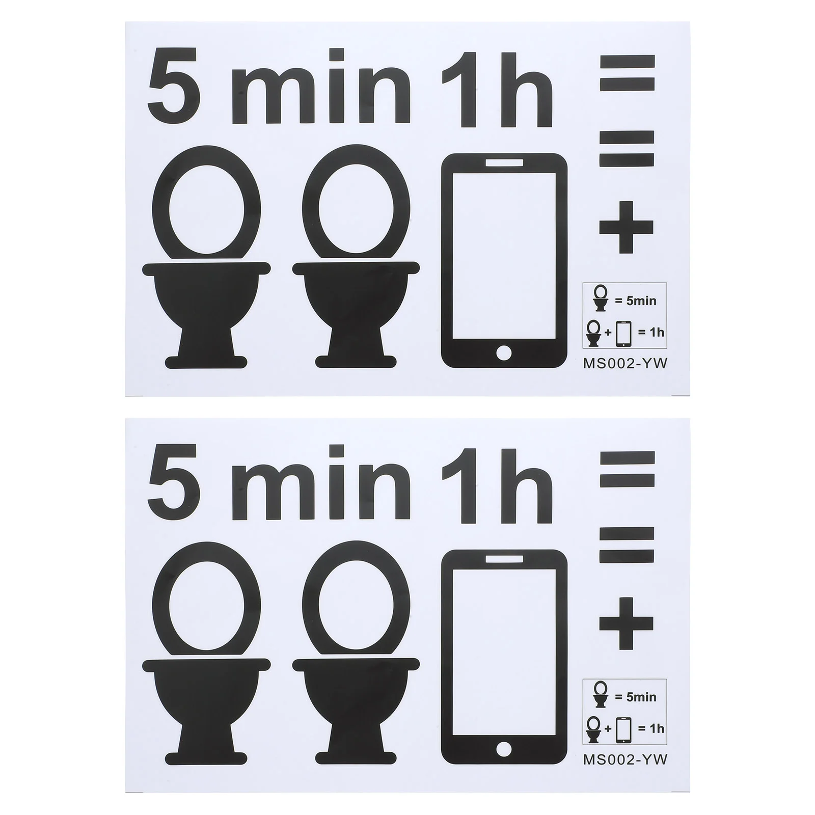 

Toilet Cover Removable Decal: Black Warning Sticker Decorative Bathroom Stickers Warning Stickers 2 Sheets For seat