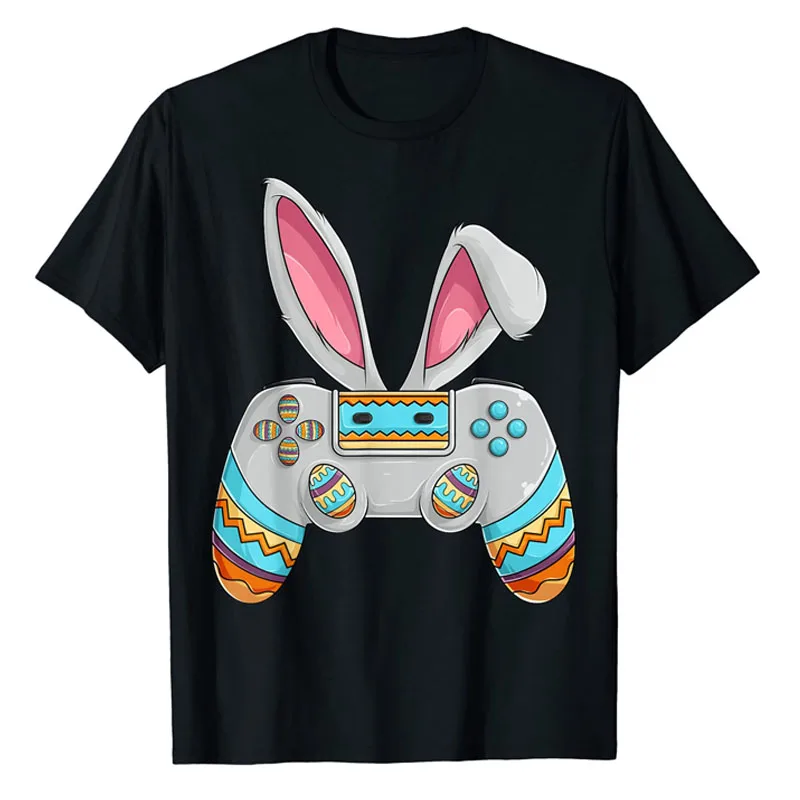 

Happy Easter Day Bunny Egg Funny Teen Boys Men Kids Gamer T-Shirt Cute Video Game Lover Graphic Tee Y2k Top Sons Lovely Gifts