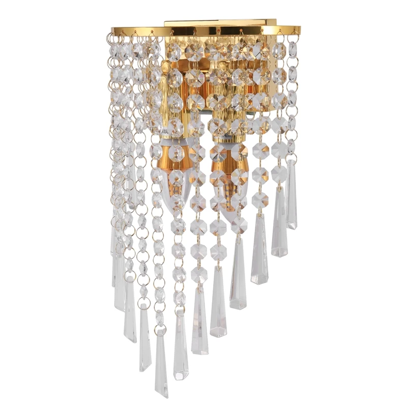 

AT14 5W Modern Crystal Wall Light LED Wall Sconce Wall Lamp E14 Bedside Lamp AC220V