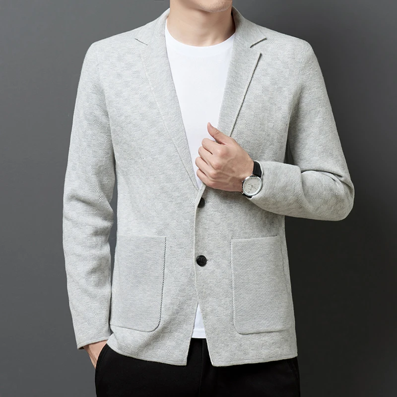 

Luxury New Brand Designer Fashion Knit Cardigan Cool Jackets for Men Classic Casual Korean Style Stylist Coats Men's Clothing