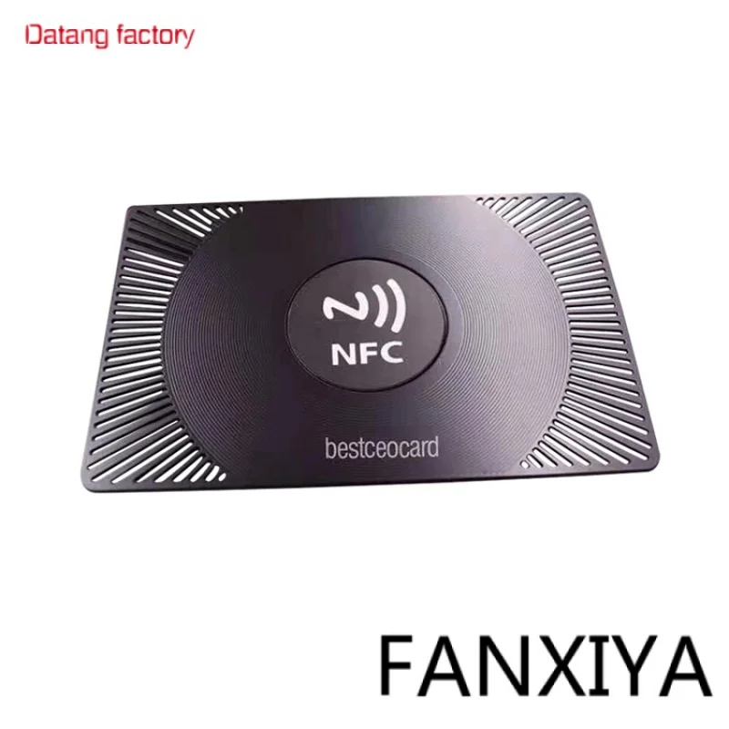 

Customize black RFID nfc business card smart blank nfc metal card with chip