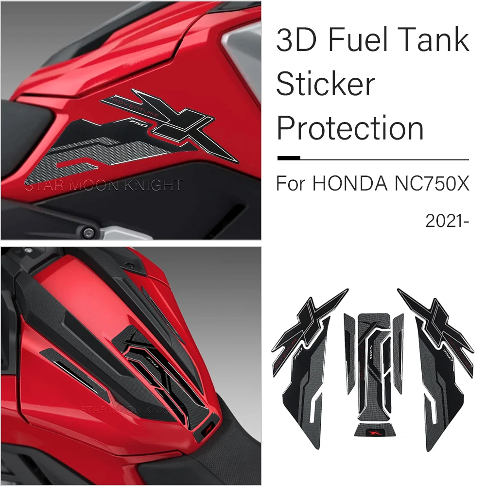 

3D Sticker Grip Knee Pad Decal Tank Pad For Honda NC750X NC750 NC750X 2021 - 3D Gel Side Fuel Tank Sticker Decorative Sticker