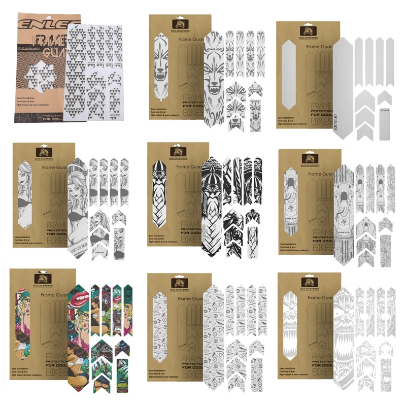 

MTB Road Bike Best Removable Glue Anti-Skid AdhesiveFrame Guard Cover 3D Bike Paster Frame Scratch Resistant Protector