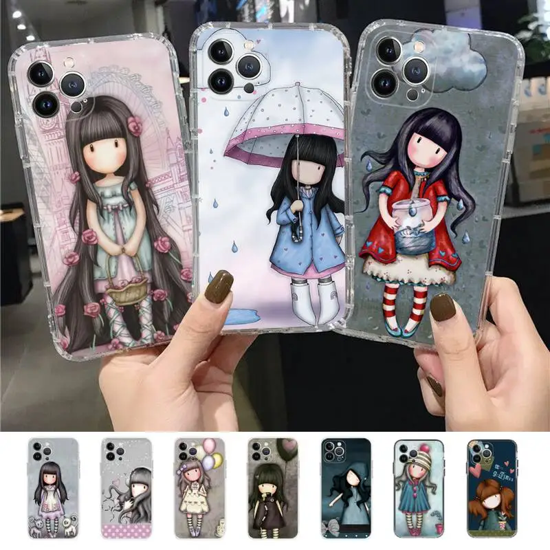 

Cute Girl Kid Art Illustration S-santoro Phone Case for iPhone 11 12 13 mini pro XS MAX 8 7 6 6S Plus X 5S SE 2020 XR case