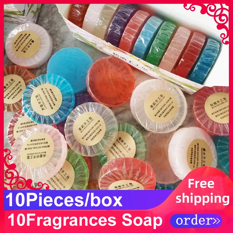 Free Shipping Bathing Tiktok Hot Sale Washing Hand Colorful Fragrance Odour Sweet Smell 10Pieces Soaps/Box for Gift Presents