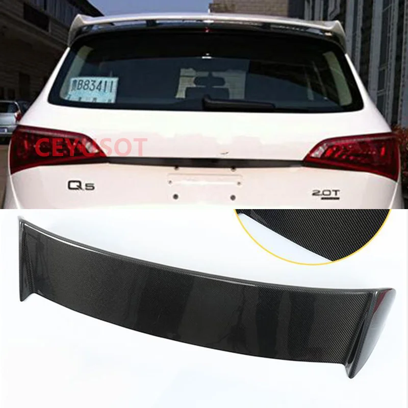 

For Real Carbon Fiber Roof Spoiler Accessories Audi Q5 SQ5 Car Trunk Rear Lip WING Tail Body Kit ABT Style 2009-2015 Year
