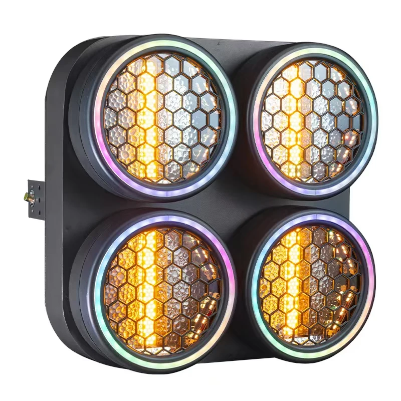 Фото Новый dmx Четыре глаза ретро свет RGB RDM Stage Blinder Matrix Effect Ретро лампа свет №1
