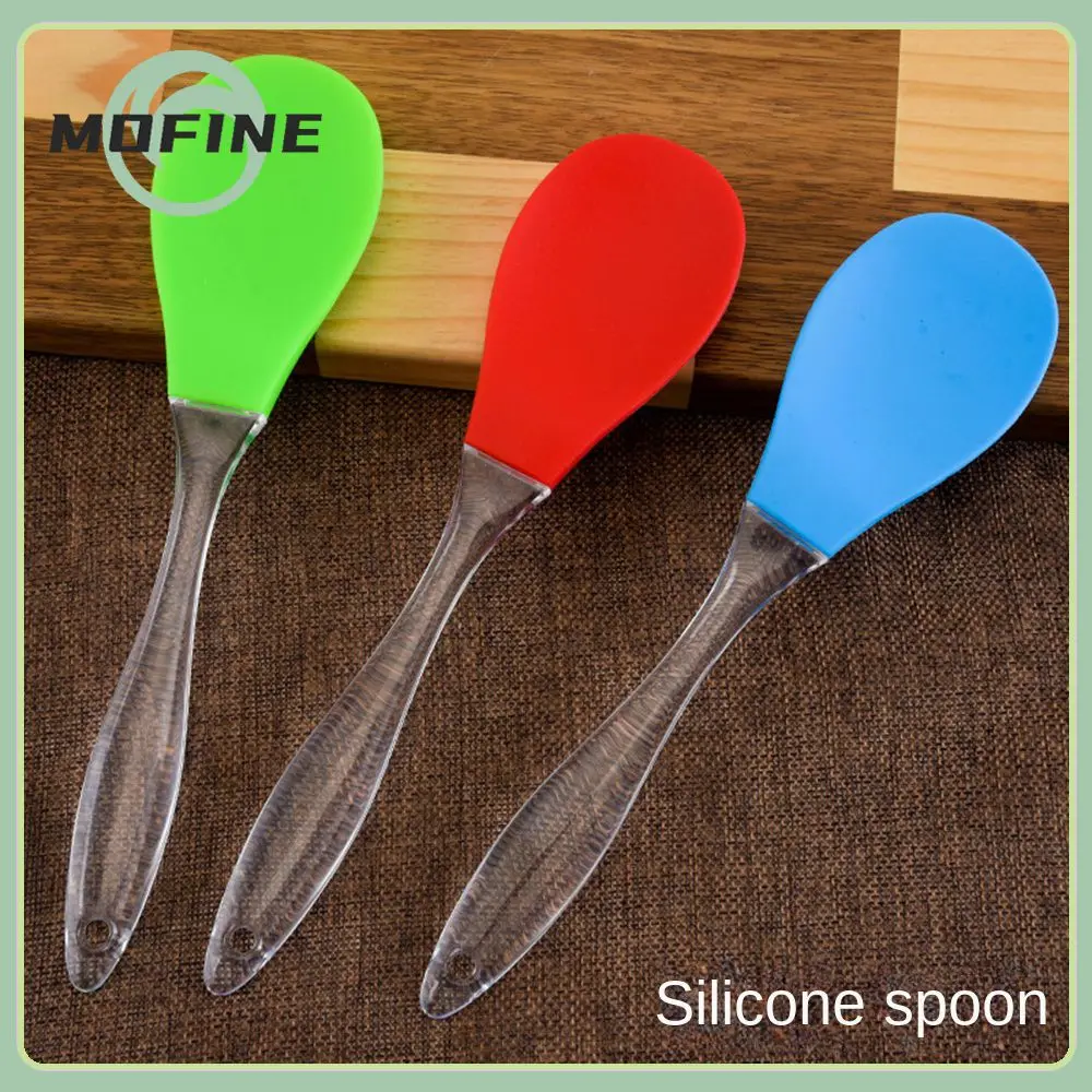 

Kitchen Accessories Silicone Spoon Heat-resisting Feeding Training Training Spoon Soft Non Stick Rice Complementary Spoon