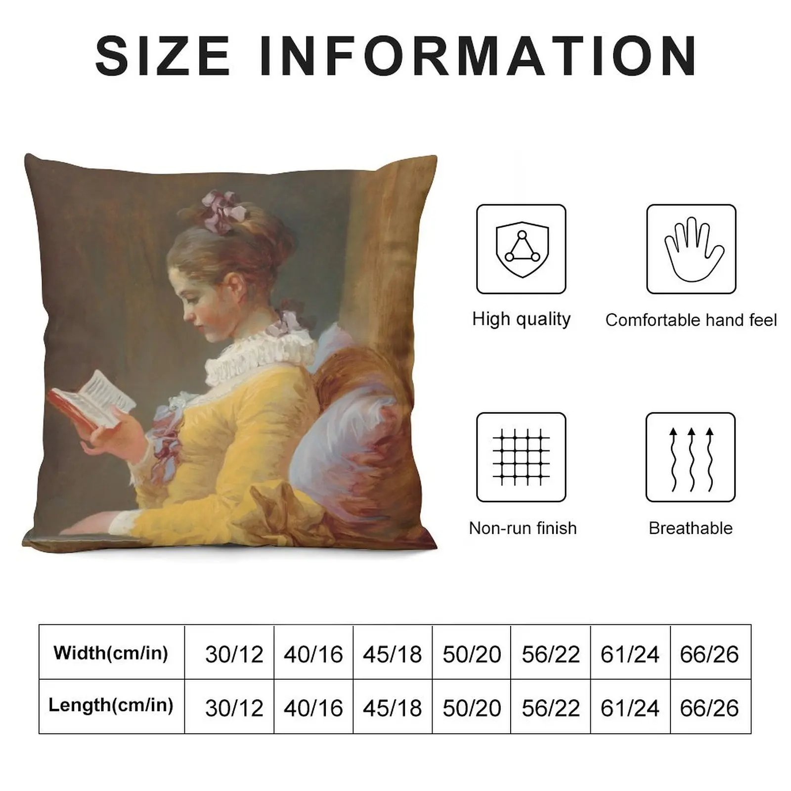 Декоративная подушка для девушек чтения джинс-Honor Fragonard рождественские наволочки