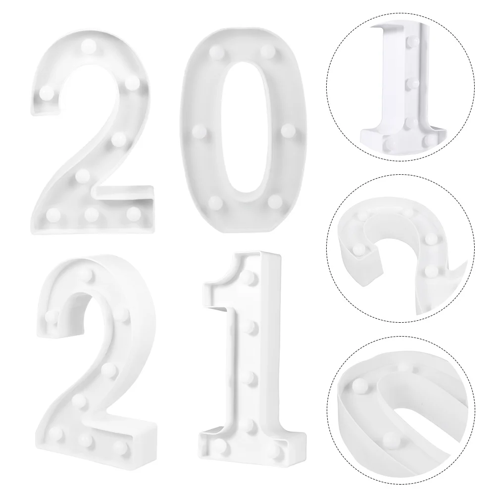 

Marqueeled Number New Year Decor Lampletter Festival Sign Neon Night 2021Booth Photo Alphabet Party