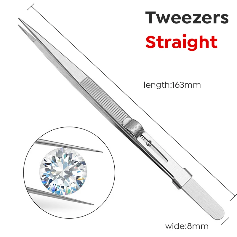 Регулируемый Антистатический пинцет со скользящим замком из нержавеющей стали