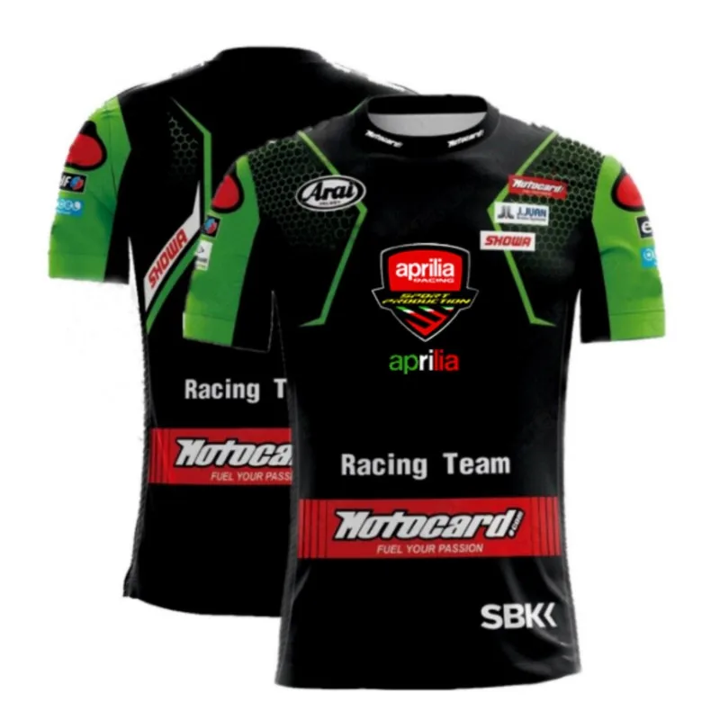 

Summer T-Shirts Aprilia Motorcycle Racing Streetwear Gulf Men Women 3D Print Sports Fashion Kids Neck T Shirt Boys Tees Tops