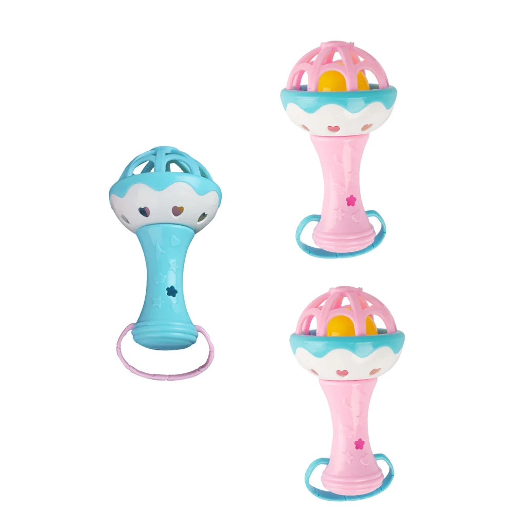 

3pcs Plastic Hand Jingle Bell Baby Hand Rattle Early Education