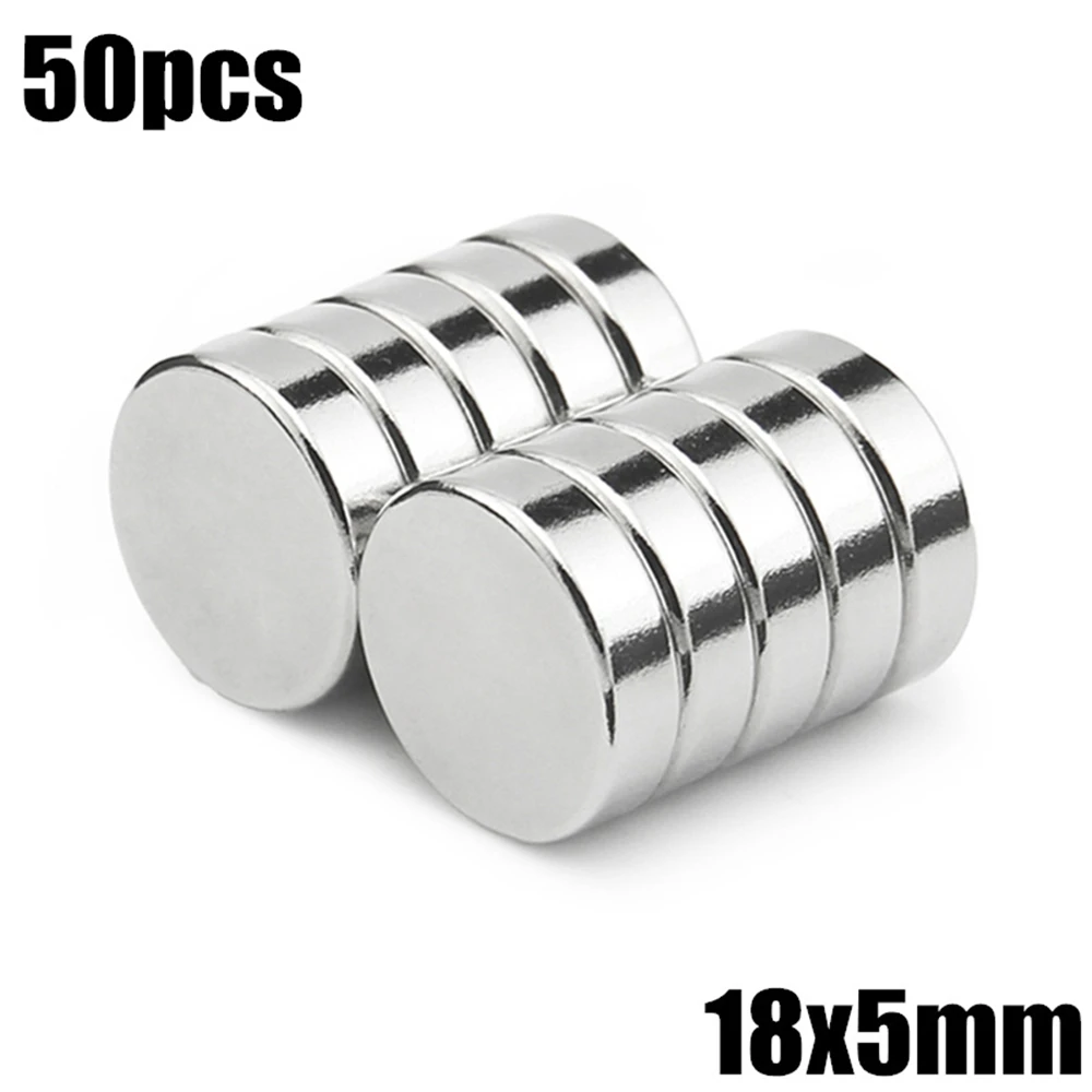 50 шт., неодимовые магниты NdFeB, 18 Х5 мм, диаметр 18 Х5 мм