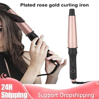 anti scalding curling iron led display adjustable temperature styling tool electric household curler ceramic hair curler