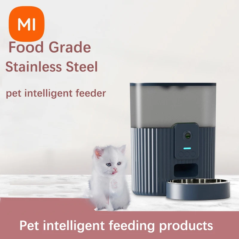 

Устройство для кормления питомцев Xiaomi, автоматическая полупрозрачная машинка для кормления кошек и собак, чаша из нержавеющей стали
