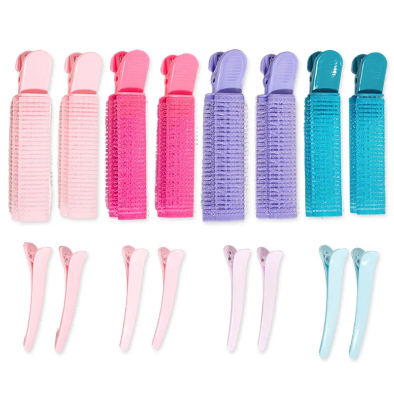 

4pcs/set Natural Fluffy Hair Clip Candy Color Curly Hair Root Fluffy Clip Bangs Hair Styling Clip Hair Pins Hair Accessories