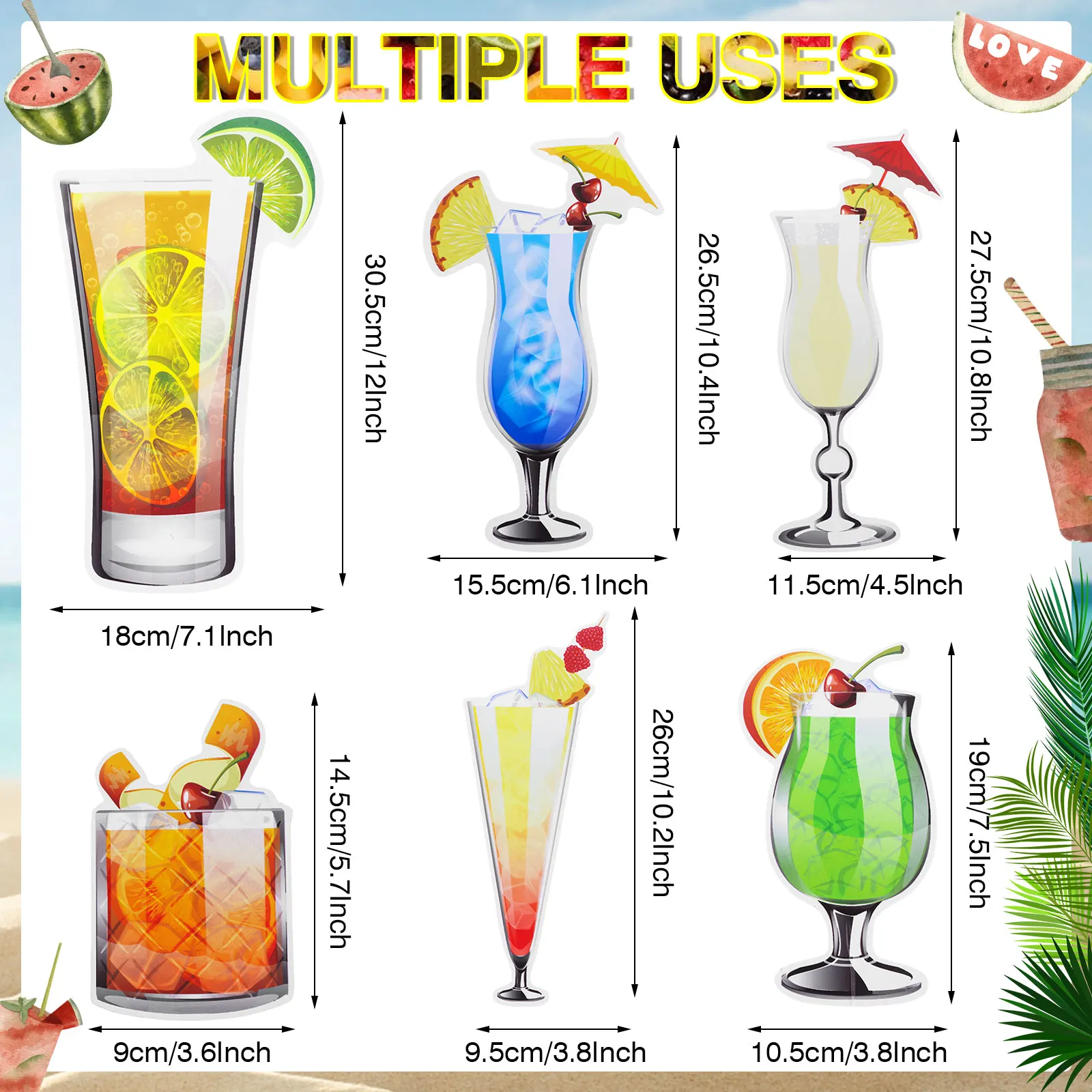 

6 шт., магниты на дверь для круиза с фруктами