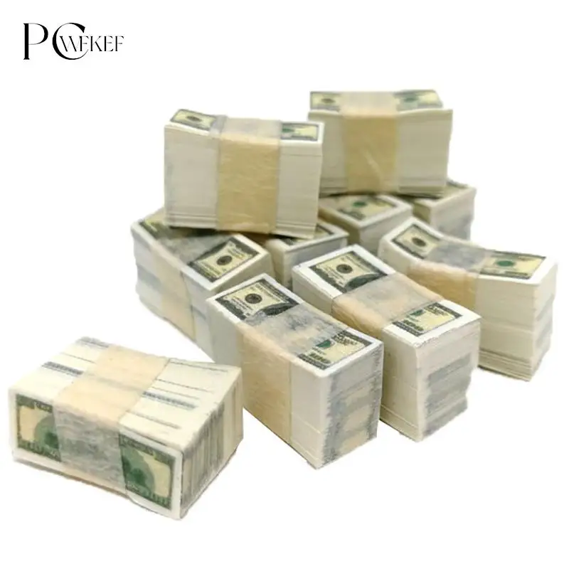 

Миниатюрные банкноты в масштабе 1/12-$100 США (один пакет)