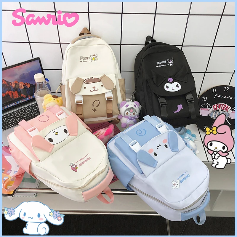 

Sanrio Kuromi Backpack Cinnamoroll My Melody Cartoon Large Capacity Storage Bag Student Schoolbag Outdoor Leisure TravelBackpack