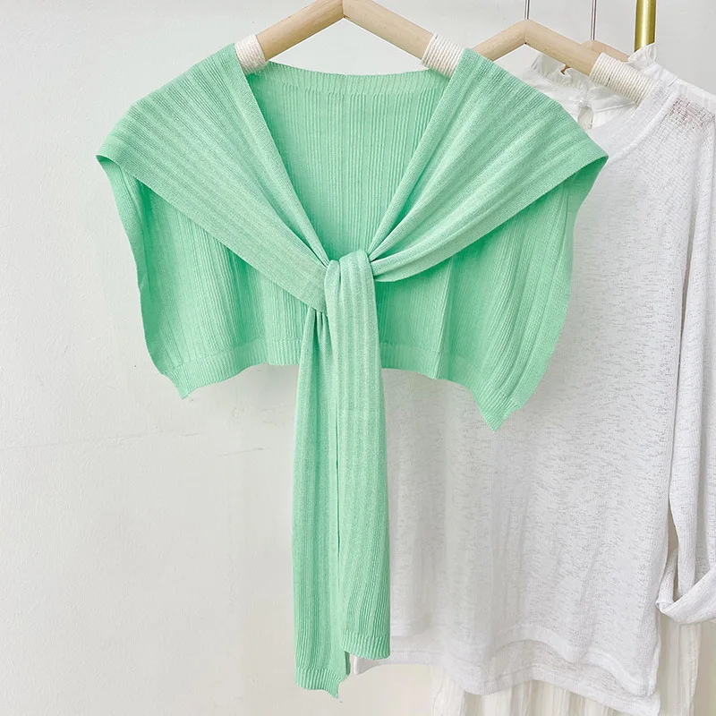 Женский шарф шаль пончо модная женская однотонная Вязаная Шаль асимметричный