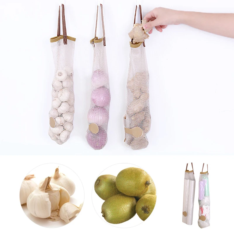 Сетчатая подвесная сумка для хранения овощей и фруктов портативная кухонная
